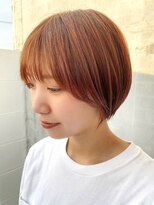 エトワール(Etoile HAIR SALON) 小顔丸みショート☆オレンジブラウン２０代３０代４０代