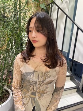 ゼスト 吉祥寺店(ZEST) 韓国ヘア/ミディアムレイヤーカット/顔まわりカット　吉祥寺桜