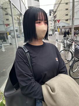 カフ(CAF) CAF松本/外ハネボブ/ブルーブラック/大阪/心斎橋