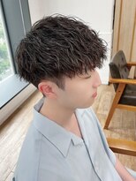 ネオリーブ クーロ メゾン 横浜(Neolive curro Maison)&nbsp;波巻きスパイラル×ツイストパーマ[メンズ]　ニュアンスパーマ