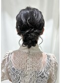 ふわふわシニヨン☆ 結婚式お呼ばれヘア/二次会ヘア/参列ヘア