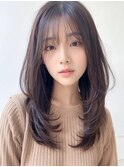 艶髪小顔レイヤー/シースルーカラー