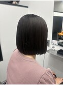 ショート/くびれヘア/アプリコットオレンジ/鎌取/市川いづみ