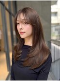 顔周りレイヤーカット/くびれヘア/大人上品/30代40代/ミディアム