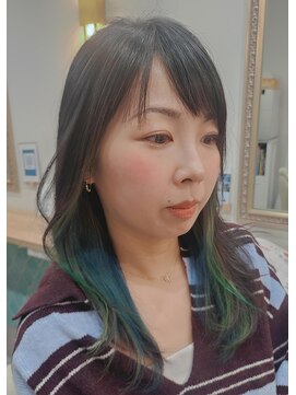 ミドル(MIDDLE) レイヤーカット×メランジカラー