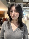 ハッシュカットレイヤーカット韓国レイヤー顔まわりカット