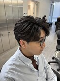長すぎない毛流れフェザーパーマ