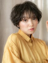 カバーヘア ブリス 川口(COVER HAIR bliss)&nbsp;黒髪ダークアッシュ似合わせカット丸みショート319Z川口20代30代