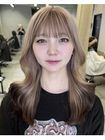 サンドレオ 新宿店(sand Leo)&nbsp;ミディアムレイヤーカット/髪質改善/韓国/前髪/新宿/ブリーチ