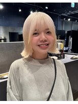 エノア 東京(ENORE)&nbsp;ホワイトブロンド/ボブ/ブリーチ２回