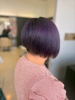 ヘアショップエヌアンドエー 久喜 栗橋店(hairshop N&A)&nbsp;骨格補正カットで！艶感パープルボブの朝ラクヘア