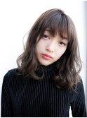 流しバング ゆるふわ アッシュカラー★★