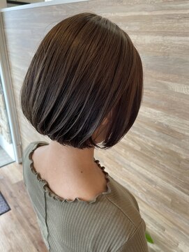 ルーチュヘアー(Lu cu hair) 大人可愛い丸ヘルシーベージュボブ