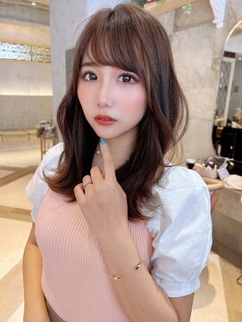 ロンドアリシア 金山(Lond Alexia) レイヤーミディ　ピンクブラウン