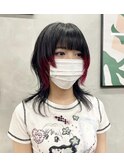 【YUI】シャギーウルフ×ビビットピンク