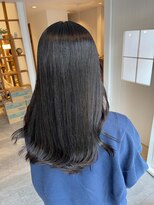 ピークスヘア(peaks hair) ロングヘア 黒髪 暗めアッシュ 暗めカラー