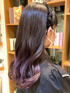 アコテアット ヘア(acote @) 【neolive&渋谷店】ピンクバイオレットのグラデーションカラー