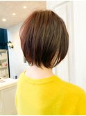 福山市美容院　人気　小顔補正立体カット caary前下りボブ