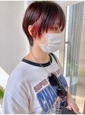 インナーカラーショコラアッシュヘルシースタイル波巻きぎゃう