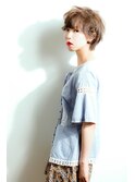 切りっぱなしボブ/美髪/ピンクブラウン[ショートカット/浦和]