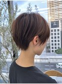 魅力倍増カールシアーカラーショートヘアダークアッシュ