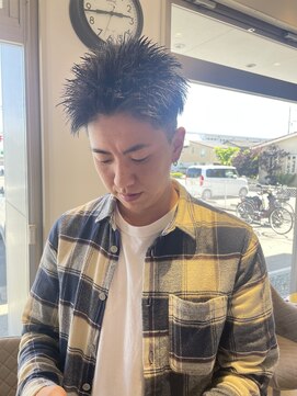 バランス ヘアーアンドアイラッシュ 野田店(balance.) 刈り上げスパイキーショート