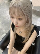 ペレ 梅田(PELE)&nbsp;前髪/アンブレラカラー/こなれミディ/イメチェン/ウェーブパーマ