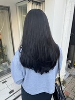 インビテーション(invitation) ブルーブラック グレージュ 地毛風カラー