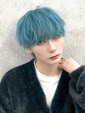 ワンズナゴヤ 名古屋栄店(ONE's NAGOYA) 韓国マッシュスペインカールスパイーキーショートブルーブラック