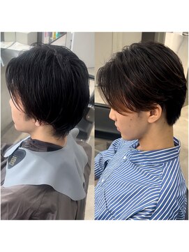 リベル(LIBER) 曲がる縮毛矯正/メンズ縮毛矯正/センターパート/毛流れ/八王子