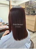 ピンクブラウン/ピンクベージュ/ブリーチなしカラー