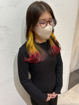 アジールヘア 池袋東口店(agir hair) ブリーチ＆ダブルカラーインナーカラーデザインカラー池袋東口