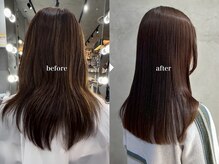 【自然な縮毛矯正】くせを抑えすぎず、柔らかなまとまり。[前髪縮毛矯正/ストレートパーマ/髪質改善]