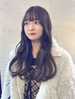 フェイバー 警固店(FAVOR)&nbsp;赤み消しカラー×パツンとバングに顔まわりレイヤー