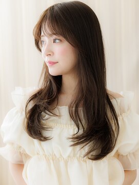 カバーヘア ブリス 志木南口駅前店(COVER HAIR bliss) 透けバング暗髪スモーキーカラーラフロングTd3志木20代30代40代