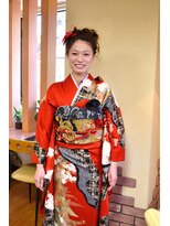 美容室リプル 編みこみカールアップ