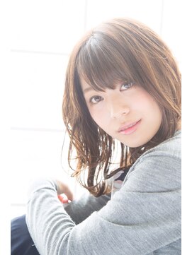 ミクラス 自由が丘(MICRAS) カールセミディ /斜めバングロブ-3 /マロンベージュ【自由が丘】