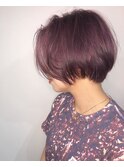 clan 美髪ラベンダーワンサイド ショート