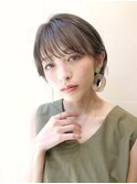 ひし形くびれショート/フルバング/イメチェンヘアスタイル/