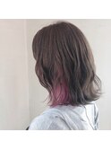 イヤリングカラーピンク