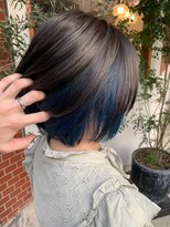 ヘアーラボ ハチ(HAIR LABO HACHI) ブルーのインナーカラー☆