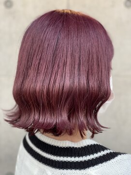 ソーホー 八日市店(SOHO) 切りっぱなし外ハネボブ×カシスチェリーピンク
