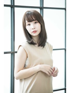 カリン 横浜店(carin) 【carin横浜】暗めカラー/大人ガーリー/鎖骨ミディアム/艶カラー