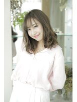 ルルディ バイ アフロディーテ銀座(luludi by APHRODITE) 黒髪/グレーベージュ/レイヤーロング/前髪パーマ/銀座