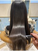 シルキーベージュ×グレージュカラー【髪質改善/縮毛矯正】