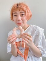 ジルスタジオ(JILL STUDIO)&nbsp;JILL STUDIO ペールオレンジ×オン眉×マッシュショート