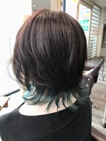 レモーリア 井口店 ミディアムウルフ×スモーキーミントグリーン