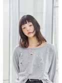 毛先ワンカール　レイヤーカット　オン眉　姫カット