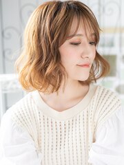 浅草/髪質改善/外国人風カラー波巻き☆フレンチカジュアルg