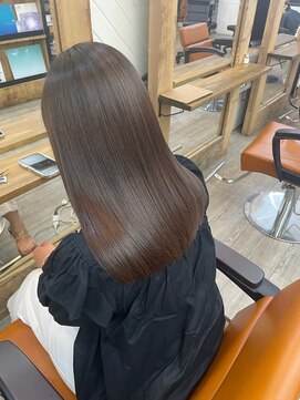 ナンバー アンフィール 渋谷(N° anfeel) 髪質改善トリートメント艶髪ブラウンベージュくびれミディ渋谷